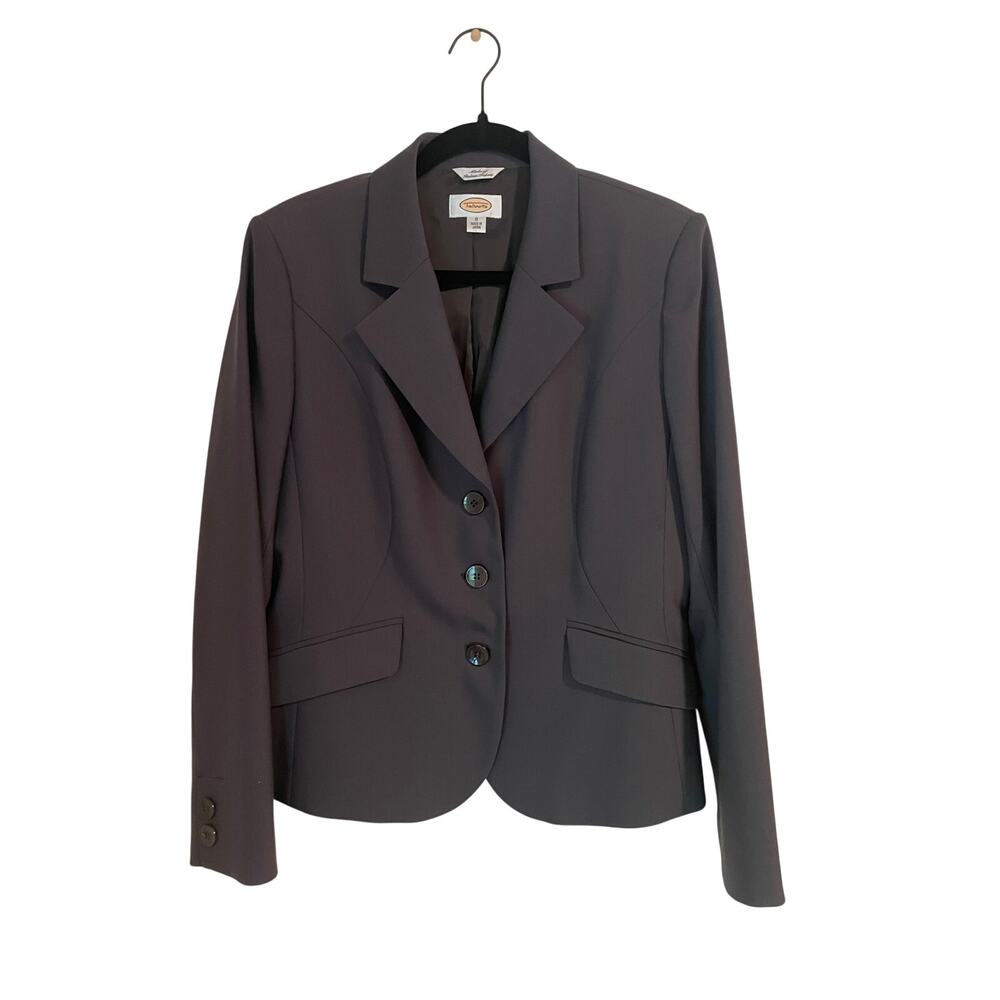Talbots Wool Blazer Cropped Jacket Italian Fabric Made in Japan Tailored-size 8